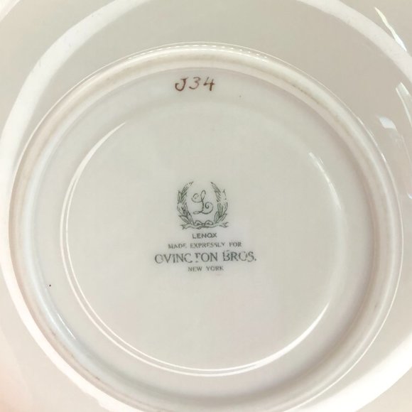 Lenox Ovington Bros NY Gold Rim Saucer - Picture 5 of 7